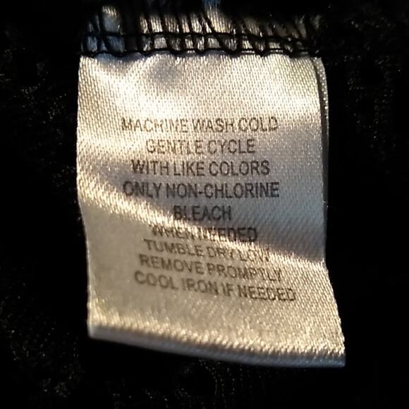 French Laundry Women's Black Lace Top Tie Waist M - Picture 7 of 7